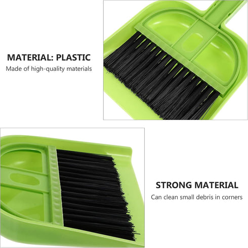 Healifty Cleaning 6 Sets Dustpan Hand Broom and Shovel - Small Broom Dustpan Set and Brush Set