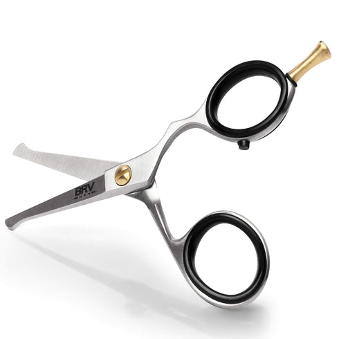 Rounded-Tip Small Trim Scissors for Men, 4.2" High Carbon Stainless Steel for Grooming
