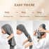 YFONG Microfiber Hair Towel Wrap for Women - Fast Drying Turbans for Long, Thick, Curly Hair, Dark Gray