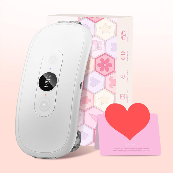 Electric Portable Heating Pad for Menstrual Cramps, 6 Heat Levels, 6 Vibration Modes, Cordless Heating Pad for Travel