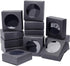 BENECREAT 24 Pack Black Kraft Paper Boxes with Clear Window, 3x3x1.2 for Bakery Cookies Cake Candy Gift Packaging