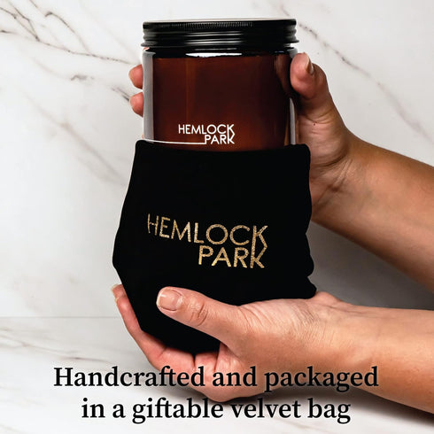Hemlock 90 16 oz Park Blood Orange Sage Apothecary Hand-Poured Scented Candle | Crackling Wood Wick, Botanical
