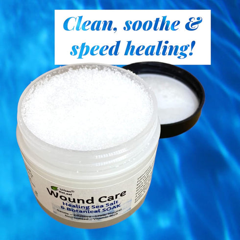 Urban ReLeaf Wound Care, Soothing Sea Salt & Botanical SOAK, Clean and Calm Wounds, 100% Natural, Vitamin Rich