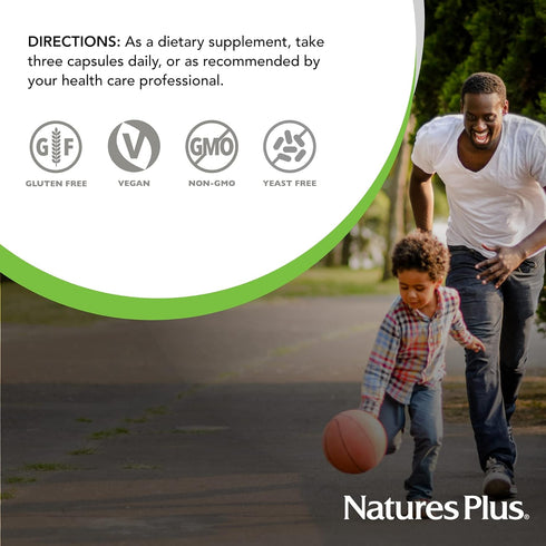 NaturesPlus Kalmassure Magnesium - 90 Vegan Capsules 400 mg for Natural Stress Relief & Muscle Relaxation - Gluten-Free