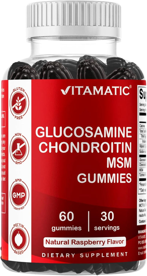 Vitamatic Glucosamine Chondroitin Gummies with MSM & Vitamin E Joint Support Formula