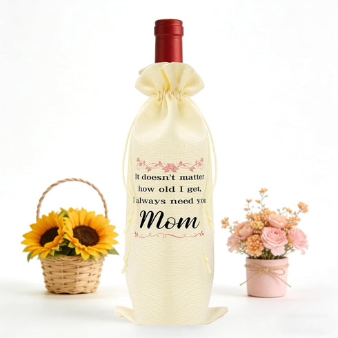 Rose Gifts for Mom,Wine Bag Mom Gifts for Mothers Day Birthday from Daughter Son,Mama Mother Wine Lovers Accessories