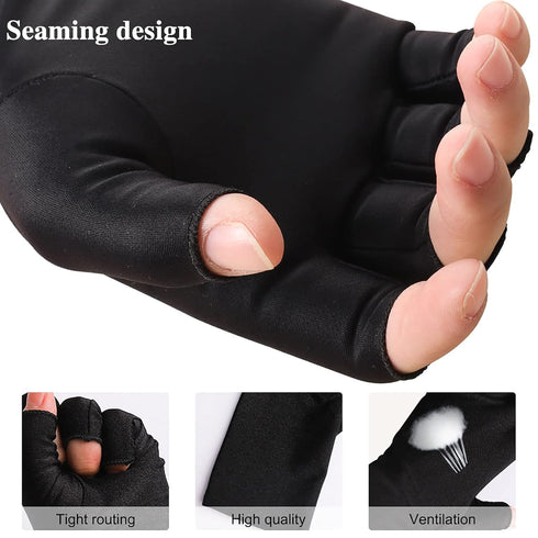Pimoys UV Gloves for Gel Manicures, Fingerless UV Light Gloves for Gel Nails, UV Protection Manicure Gloves