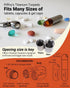 Titanium Torpedo Waterproof Keychain Pill Holder, Adjustable-Length Medicine Fob for Travel - Gunmetal - 1 Pack