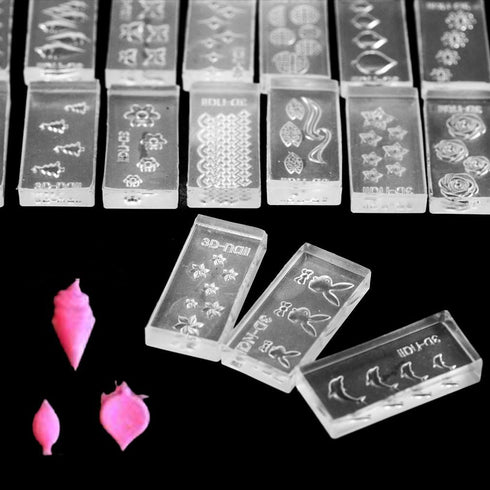 SING F LTD 30 Style Durable 3D Acrylic Mold for Nail Art DIY Decoration Design