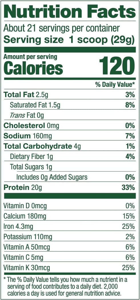 Vega Protein and Greens Protein Powder, Berry, 1.2 lbs, 20g Plant Based Protein Plus Veggies