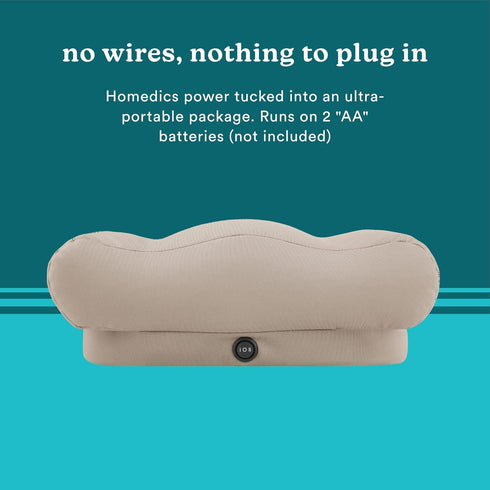 HoMedics Comfy Footrest Massager, Soothes Tired Feet and Toes, Invigorating Vibrations, Beanbag-Style Cushion, Soft