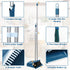 Standing Dustpan and Broom Set with 52" Long Extendable Handle for Indoor, Kitchen, Office & Lobby Cleaning