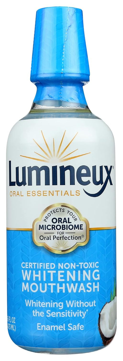 Lumineux Teeth Whitening Mouthwash, Non Toxic, Peroxide Free, 16 Fluid Ounces (Pack of 1)
