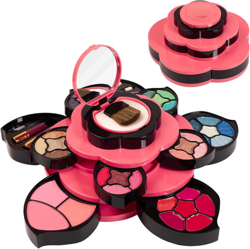 Toysical Makeup Kit for Teens, Flower Makeup Palette Gift Set for Girls 10-12, Full Starter Kit for Beginners