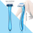 Honoson 30 Pieces Bikini Razors Trimmer for Women - Disposable Travel Accessories for Body Hair Removal (Light Blue,