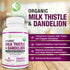 Max Absorption USDA Organic Milk Thistle 5:1 Concentrated Extract 2000mg & Organic Dandelion Root, 60 Count