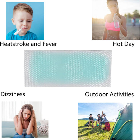 40 Sheet Cooling Gel Patches,Cooling Forehead Strips,Cool Gel Pads,Relieve Headache Toothache Pain Muscle Ache Drowsiness Fatigue Sunstroke Tired Eyes Mint