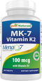 Best Naturals Vitamin K2 (MK7) with D3, 180 Tablets for Bone & Heart Health (5000 IU D3 & 100 mcg K2 MK7)