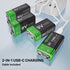 2-Pack Rechargeable 9 Volt Lithium-ion Batteries 1300mAh Long Lasting Power, USB-C Recharge with 2 in 1 Charging Cable