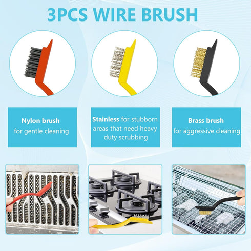 SUCEXIFY 9PCS Crevice Cleaning Brush, Hard Bristle Scrub Brushes Tools for Deep Cleaning Gap, Multifunctional Grout