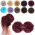 MORICA 2PCS Messy Bun Hair Piece, Fake Hair Messy Bun Scrunchies for Women, Curly Wavy Synthetic Chignon Ponytail