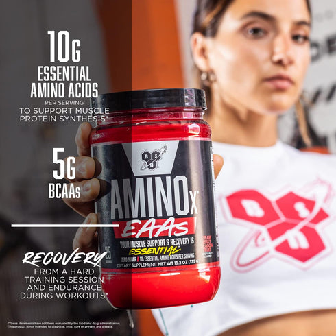 BSN Amino X EAAs, Muscle Recovery and Endurance, 10g Essential Amino Acids, Jungle Juice, 13.2oz