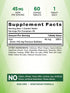 Iron Supplement | 45 mg | 60 Count | Ferrous Sulfate | Non-GMO & Gluten Free Vitamin for Men and Women | by Nature's Truth