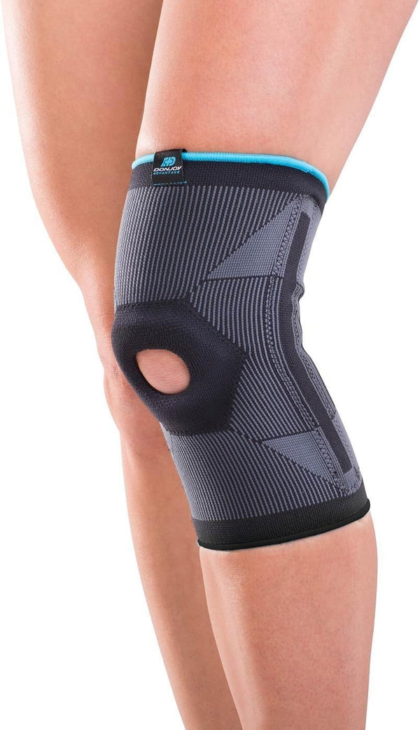 DonJoy Advantage DA161KS02-BLK-M Deluxe Elastic Knee for Sprains, Swelling, Arthritis, Black, Medium fits 14", 15"