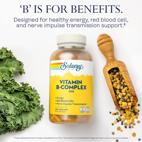 Solaray B-Complex 100, 250 Capsules, Health and Beauty