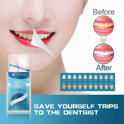 Teeth Whitening Strips, Professional Whitening for Sensitive Teeth, Fast Remove Smoking, Coffee, Wine Stains, Pack of 28