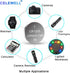 CR1220 5-Pack 3V Lithium Battery, 40mAh for LED Light/Bracelet/Flashlight, 5-Year Warranty