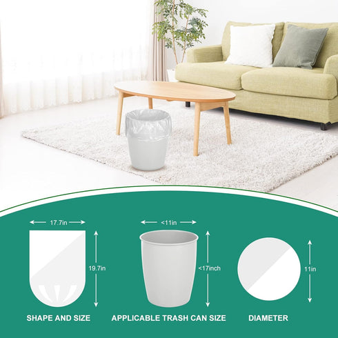 Magesh 4 Gallon Strong Trash Bags - Leakage-Free Small Garbage Bags for Bathroom, Office, Kitchen - 105 Bags