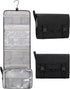 Relavel Travel Toiletry Bag for Men, Hanging Makeup Organizer for Women, Large Capacity Travel Kit Shaving Bag - Black