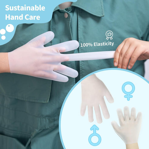 Moisturizing Gloves Overnight, Touchscreen Compatible Reusable Hand Masks for Dry Hands, White Silicone Gloves