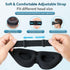 ZGGCD Sleep Mask for Side Sleeper, Light Blocking 3D Contoured Cup Night Blindfold with Adjustable Strap (Black)