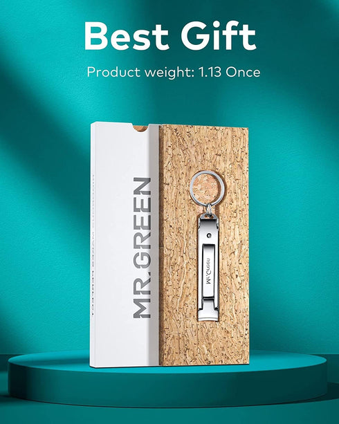 MR.GREEN Portable Nail Clippers, Medical Grade Stainless Steel Foldable Nail Cutter, Ultra Slim Travel Design