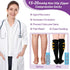 Shyyween 3 15-20mmhg Pairs Zipper Compression Socks Non Slip Grip for Men Women Knee High Socks for Nurse Pregnant