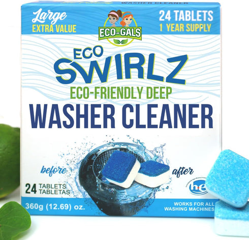 Eco Swirlz Washing Machine Cleaner, 24 Count for Effective Cleaning