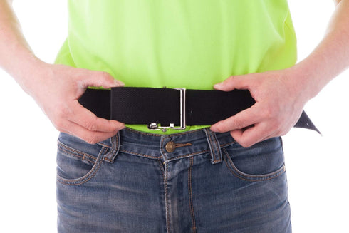 COW&COW Transfer and Gait Belt with Metal Buckle for Caregiver Nurse, 2 inch Black, 72"