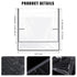 Hoolerry 4 Pcs Salon Chair Cover Clear Chair Covers Salon Equipment Clear Plastic Salon Chair Cover for Most Standard Salon Chairs Office Chairs Christmas (Dark Gray Edge)