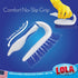 Lola Products Iron Handled Scrubber, Ergonomic Countertop Scrub Brush with Heavy Duty Poly Fiber Bristles