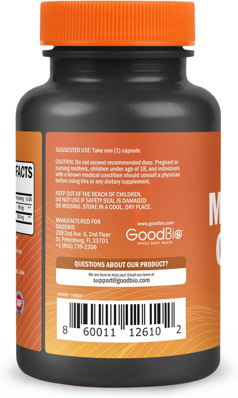 Magnesium Glycinate 500mg Capsules - 240 Count | High Absorption Magnesium Supplement for Stress Relief & Sleep
