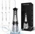 Cordless Water Flosser for Teeth Cleaning, 300ML Portable Electric with 5 Modes & 6 Jet Tips, IPX7 Waterproof for