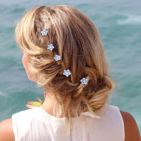 YISSION 20Pcs Mini Flower Hair Clips for Girls, Cute Lily Flower Hair Pins for Wedding Accessories