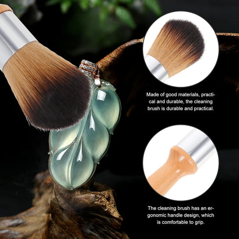 Vaguelly 2pcs Model Dusting Brush, Wooden Handle Cleaner for Figures, Statues & Musical Instruments
