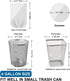 4 Gallon Drawstring Trash Bags 1.1 Mil - 120 Count Unscented Small Garbage Bags for Bathroom, 15 Liter