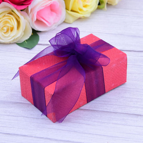 1-1/2 Inch Sheer Organza Ribbon, 50 Yards/Roll (Purple)