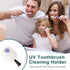 UV-C Toothbrush Sanitizer Cover Case and Holder Electric Travel Toothbrush Cover with Holder for Any Toothbrush Head