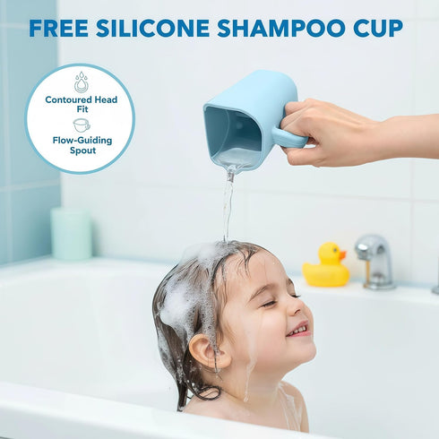 LEATOVOP Hair Washing Station for Kids, Portable Shampoo Bowl for Children, Toddlers, Teens, Silicone Shampoo Mat