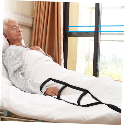 KOMBIUDA Elder Bed Ladder Adjustable Support Strap for Seniors Disabled Belt for Easy Sit Up Assist Multi-Functional
